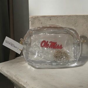 NEW NWT Capri Designs OLE MISS REBELS clear camera crossbody bag purse